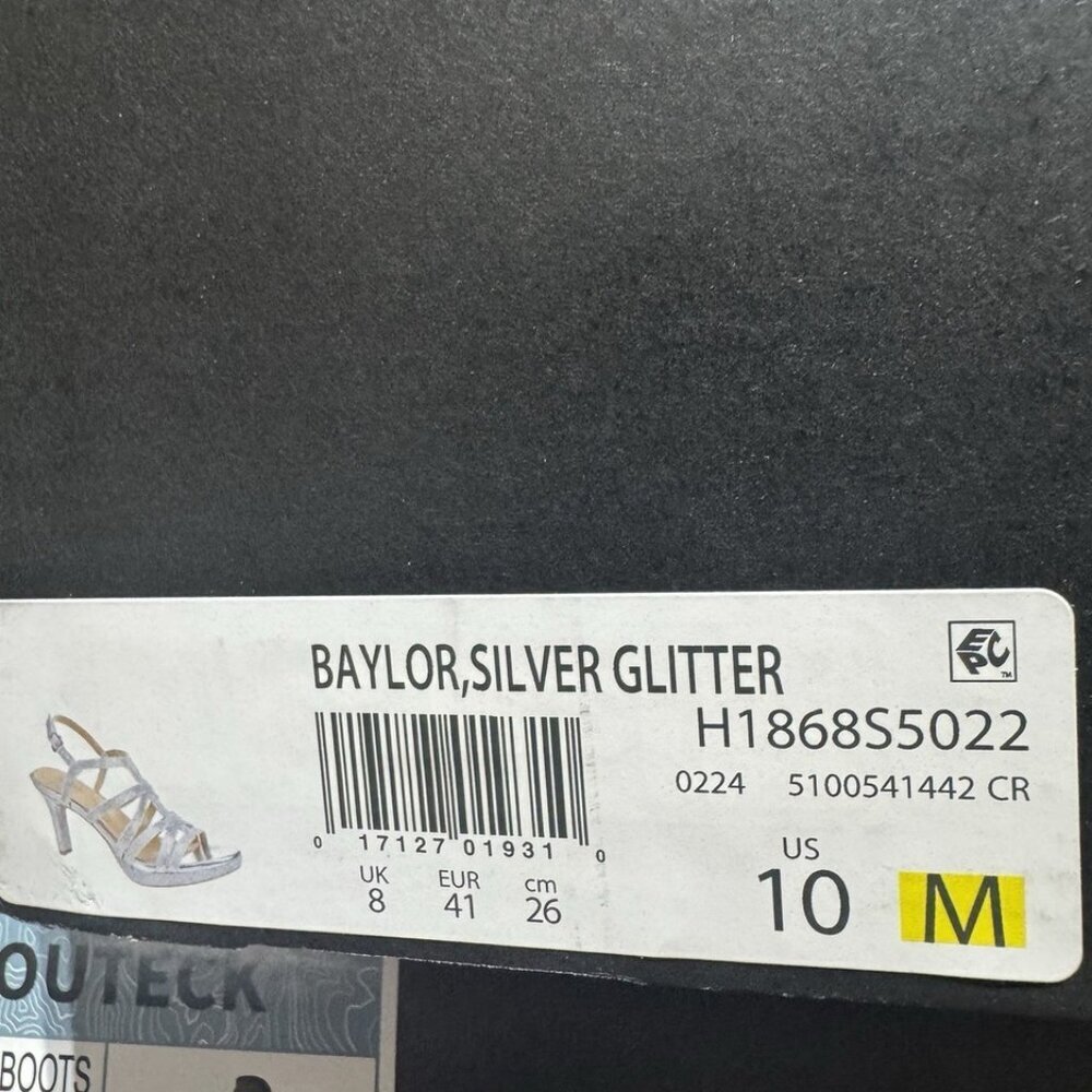 Naturalizer Womens Baylor Sandal Silver Glitter Size 10 M - Picture 6 of 6